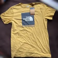 ★ US ノースフェイス スクエアロゴ Tシャツ US メンズL ゴールド