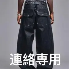 ANDER HUNK スタッズデザインリジットカーブデニム - メルカリ