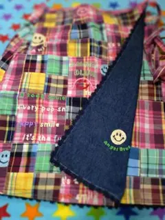 エンジェルブルー当時物 デニムとパッチワークのリバーシブル スカート