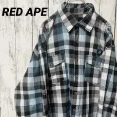 C2654 RED APE 長袖シャツ チェック オーバーサイズ アメリカ古着
