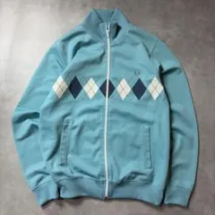 FRED PERRY フレッドペリー トラックジャケット 水色 アーガイル