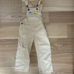 monpoké ベージュ　ロンパース キャラクター刺繍