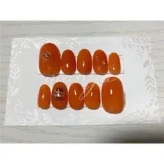 ネイルチップ10枚 オレンジ