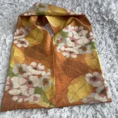 着物リメイク エコバッグ ハンドメイド オレンジ
