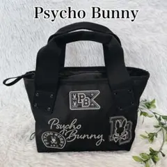 【未使用級】Psycho Bunny ゴルフ ラウンドバック グラフィック 黒のサムネイル