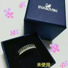 【hanana様】SWAROVSKI ブラック＆クリア リング、未使用 (箱無)