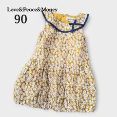 Love&Peace&Money ワンピース 90 花柄 リボン バルーンのサムネイル