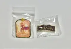 ディズニー ロルカナ ピンバッジ ラプンツェル&ロゴ(紫)