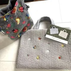 フェイラー × ピオンナル バッグ ライトグレー &巾着ショルダーバッグ