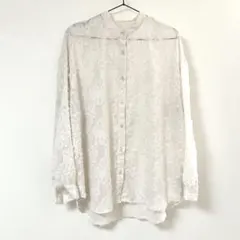 ジャガードシアー長袖シャツ