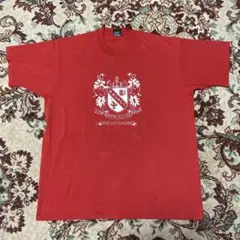 90s アート　メッセージ　本　シングルステッチ　USA製　赤　古着　Tシャツのサムネイル