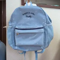 【値下げ】子供用　リュック　水色　美品のサムネイル