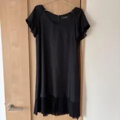 UNITED ARROWS ブラック ひざ丈ワンピース 半袖