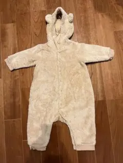 ユニクロ　くま　80 ファーリーフリースオールインワン