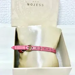 NOJESS レザーウォッチベルト　腕時計用替えベルト ピンク クロコ型押しのサムネイル