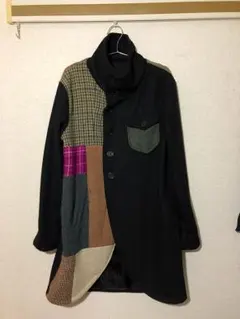 Harris Tweed パッチワーク コート