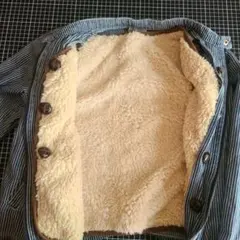 140サイズ ボアベスト取り外し可能 デニム ジャケット