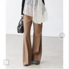 noble ハイストレッチナローフレアパンツ