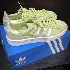 アディダス キャンパススニーカー 24cm レディース グリーン スエード