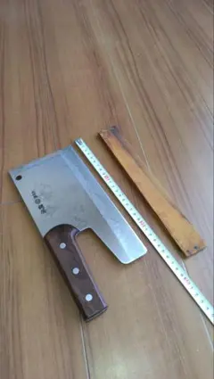 合羽橋 鍔屋 麺切り包丁 そば切り包丁 中古品、刃渡り24cm、 少し錆びありのサムネイル