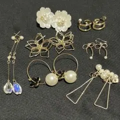 ピアスいろいろ　花モチーフ パール など
