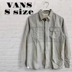 古着 VANS ニット風デザイン 長袖シャツ Sサイズ