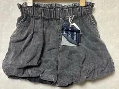 グレー フレア バルーンショートパンツM