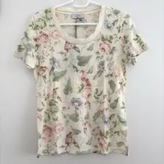 新品 LAURA ASHLEY ローラアシュレイ Tシャツ カットソー 花柄 S