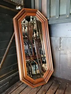 キングサイズ　イタリア製　大型　バロック　装飾　デザイン　ウォール　ミラー