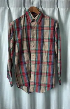 【希少】90s エディーバウアー 黒タグ チェックシャツ