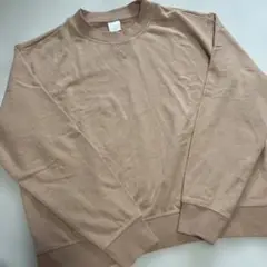 H&M ベージュ クルーネック トレーナー M