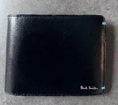 Paul Smith 黒 レザー 二つ折り財布