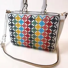 Tory Burch ロビンソン トートバッグ ショルダーバッグ 2WAY 刺繍