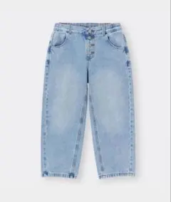 gu デニムプルオンバギーパンツ ワイドパンツ　140