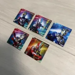 【5枚】ウルトラマン ソフビステッカー　非売品シール　キラキラステッカー