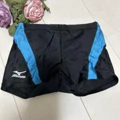 Mizuno 水着 黒/青 FINSロゴ付き