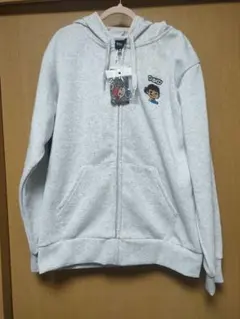 不二家　ペコちゃん　ジップパーカー　パーカー　アクリルキーホルダー　M　ドンキ