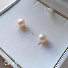 あこや真珠　一粒　ピアス　イヤリング　ハンドメイド