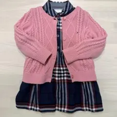 TOMMY HILFIGERピンクカーディガンとワンピースセット 80cm