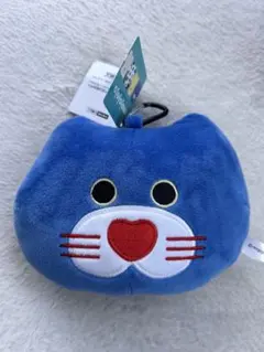 mojojojo BIGフェイスキーホルダー　青ねこ　 nicky カラビナ付き