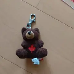 カナダ　くま　ぬいぐるみキーホルダー