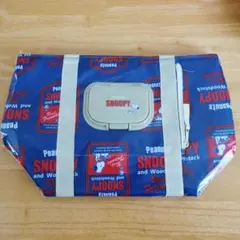 スヌーピー　ウェットティッシュポケット付　ランチバッグ