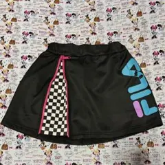 FILA スポーティー黒スカート ポケット付き　130サイズ