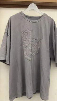 グレー 刺繍入り オーバーサイズTシャツ