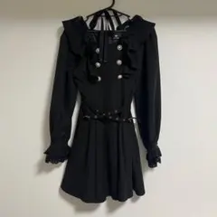 ロジータ ROJITA チョーカーリボンクロスベルトワンピース ブラック