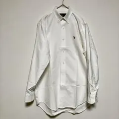 ラルフローレン　 長袖シャツ ホワイト ボタンダウン 9（M） インパクト21