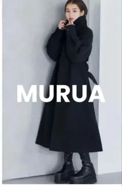 MURUA ムルーア スタンドカラーコート ブラック サイズ1のサムネイル