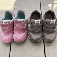 New Balance スニーカー ブラウン/ピンク　15.5/16