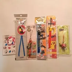 アニメキャラクター ストラップ 他まとめ売りセット　全６点