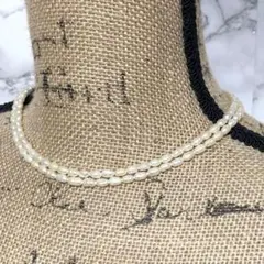 淡水パール　2連ネックレス　4×5㍉　オフ白　冠婚葬祭